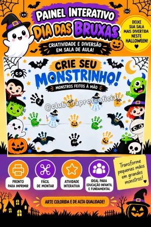 Painel Interativo de Halloween: Crie seu Monstrinho!