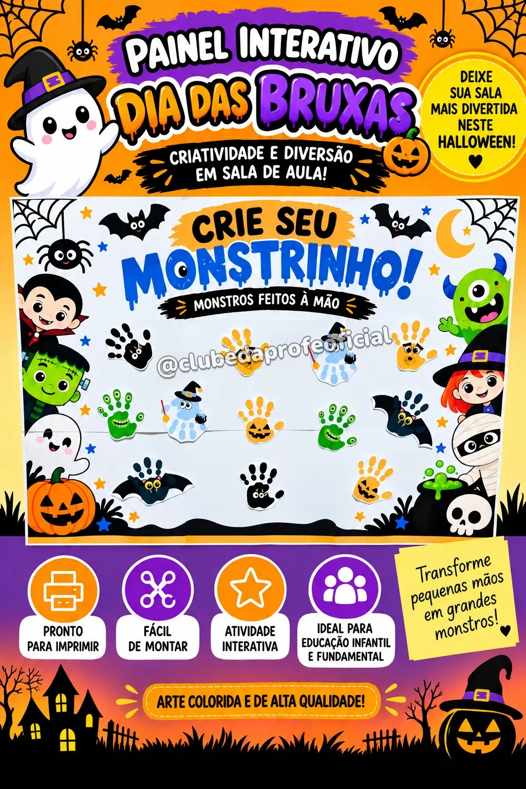 Painel Interativo de Halloween: Crie seu Monstrinho! - foto 1 de 6
