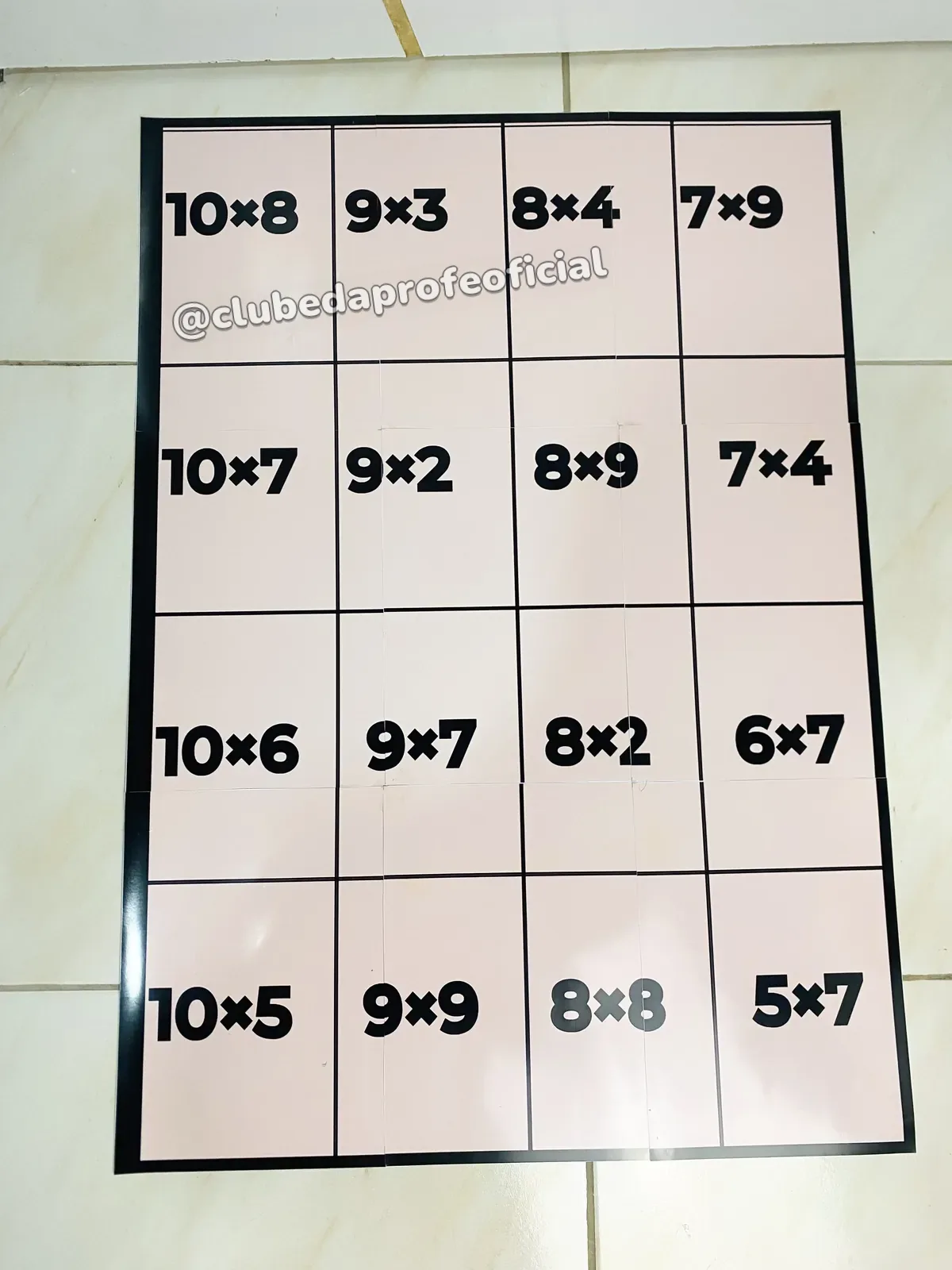 Quebra-Cabeça Matemático da Multiplicação - foto 1 de 7