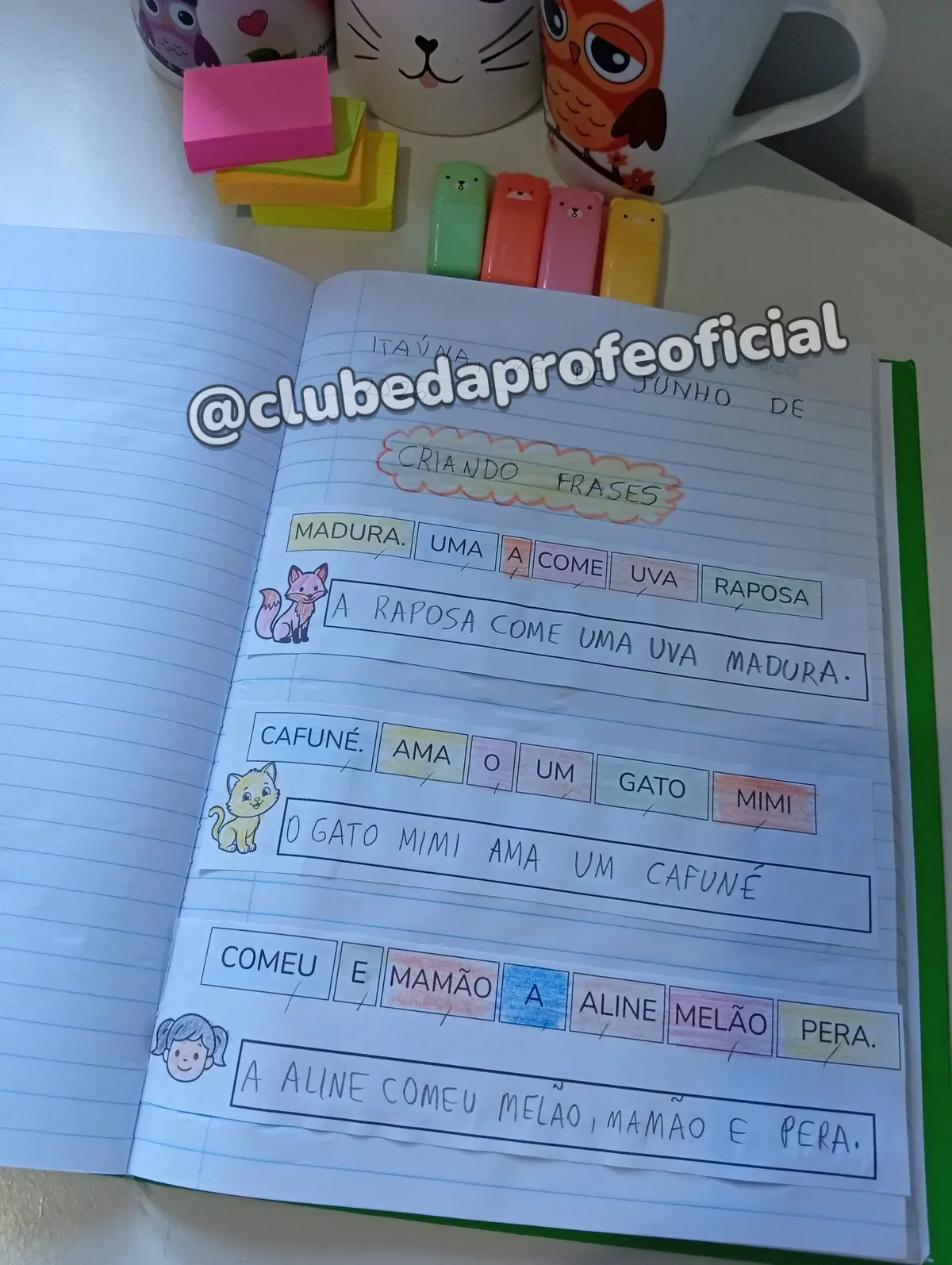 Organizando as Frases: 1º e 2º Ano - foto 1 de 7