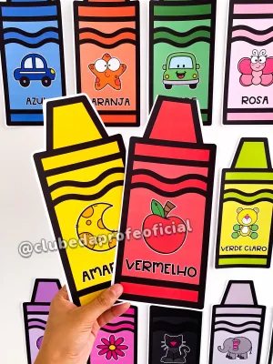 Cores para Educação Infantil: Cartazes em Formato de Giz de Cera - foto 8 de 10