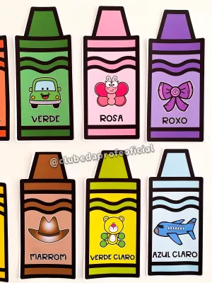 Cores para Educação Infantil: Cartazes em Formato de Giz de Cera - foto 4 de 10