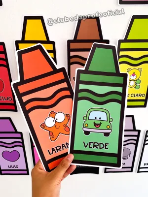 Cores para Educação Infantil: Cartazes em Formato de Giz de Cera - foto 10 de 10