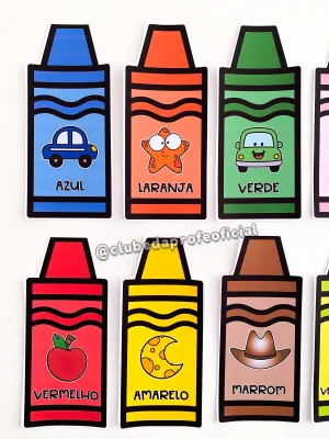 Cores para Educação Infantil: Cartazes em Formato de Giz de Cera - foto 3 de 10