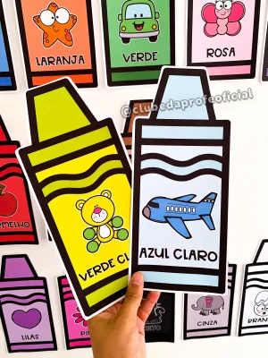 Cores para Educação Infantil: Cartazes em Formato de Giz de Cera - foto 9 de 10